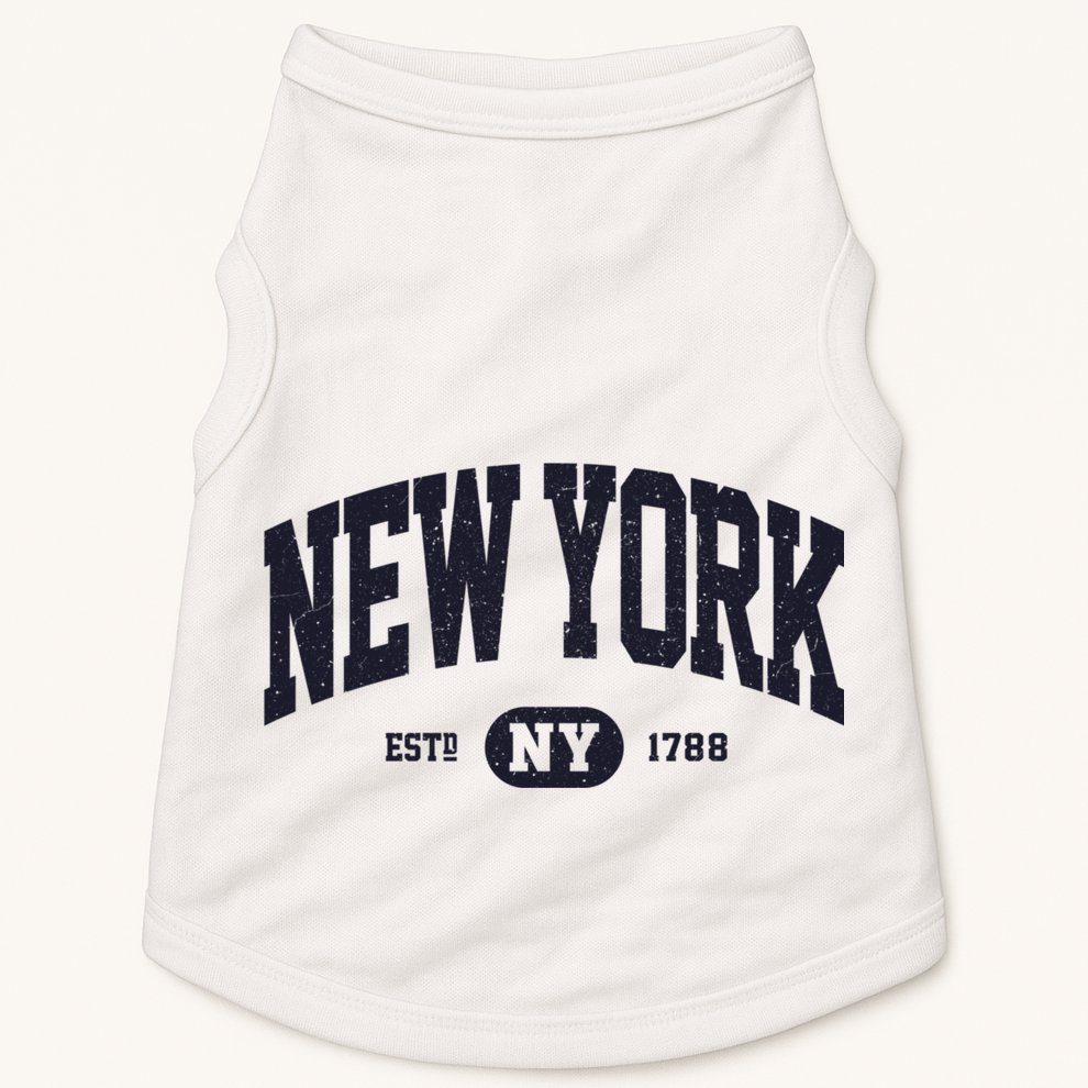 Retro Vintage New York Ny Doggie Tank