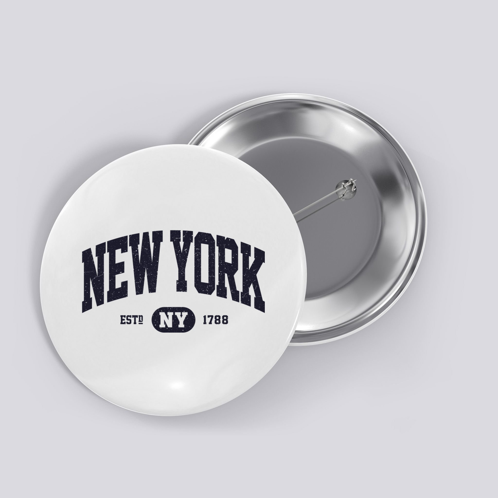 Retro Vintage New York Ny Button
