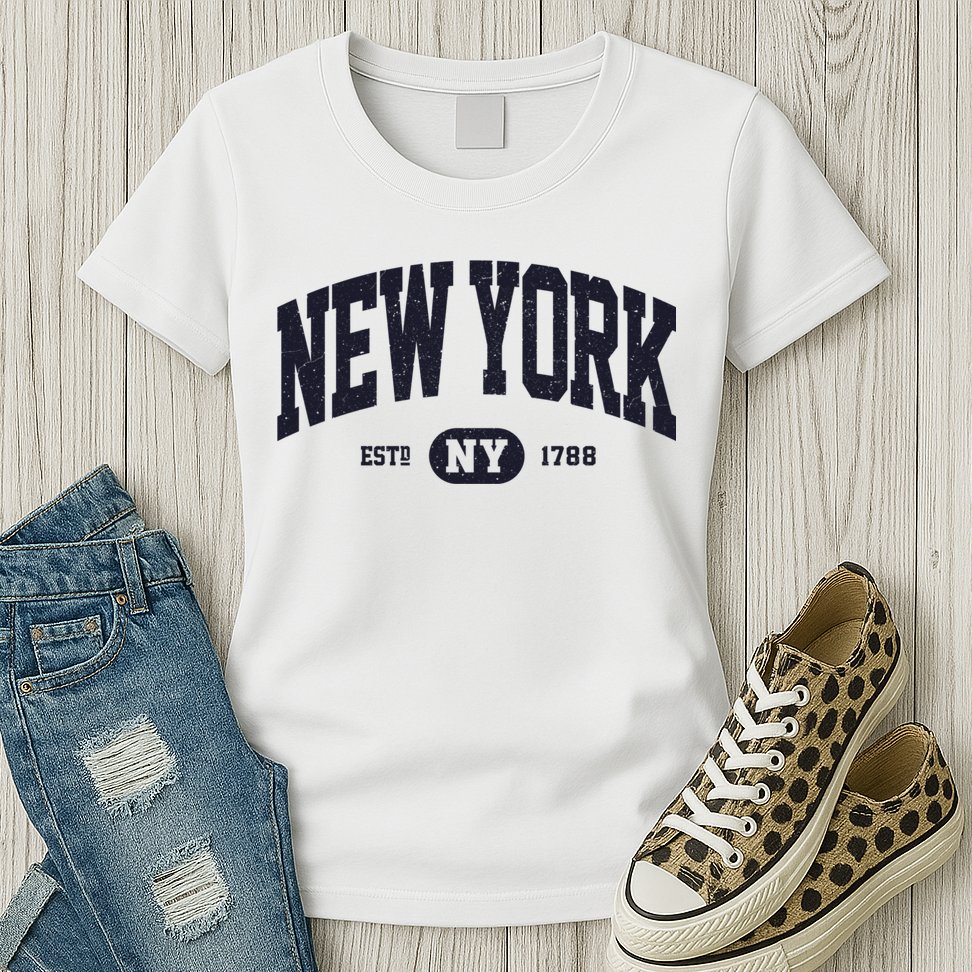 Retro Vintage New York Ny Womens T-Shirt