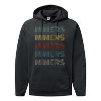 Retro Vintage Niners Performance Fleece Hoodie