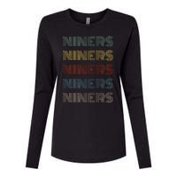 Retro Vintage Niners Womens Cotton Relaxed Long Sleeve T-Shirt