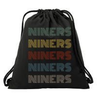 Retro Vintage Niners Drawstring Bag