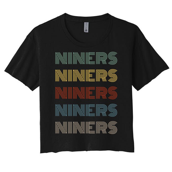 Retro Vintage Niners Women's Crop Top Tee