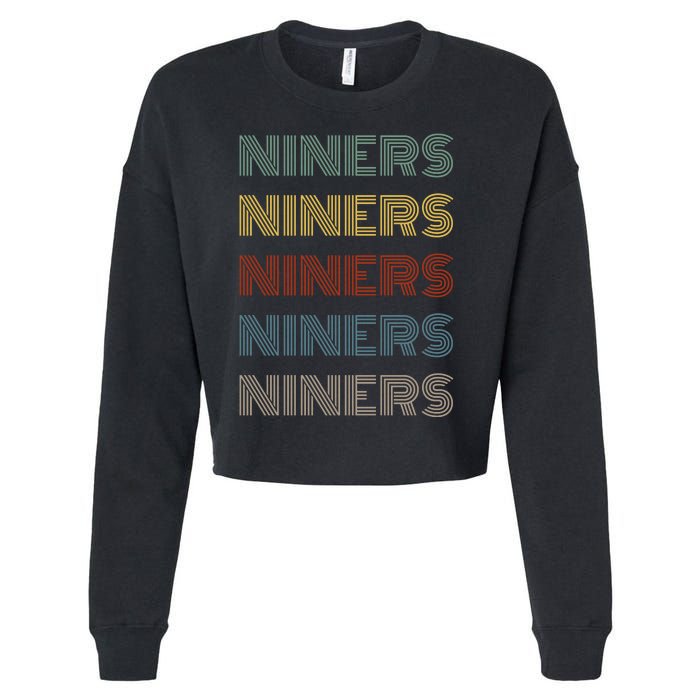 Retro Vintage Niners Cropped Pullover Crew