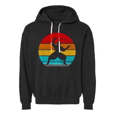 Retro Vintage Ninja Garment-Dyed Fleece Hoodie