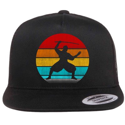 Retro Vintage Ninja Flatbill Hat