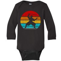 Retro Vintage Ninja Baby Long Sleeve Bodysuit