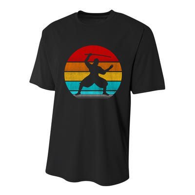 Retro Vintage Ninja Youth Performance Sprint T-Shirt