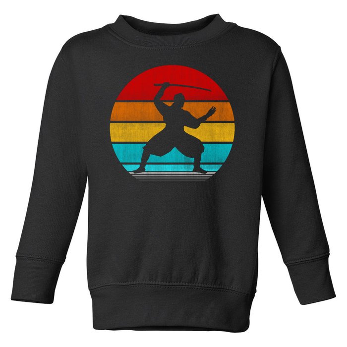 Retro Vintage Ninja Toddler Sweatshirt