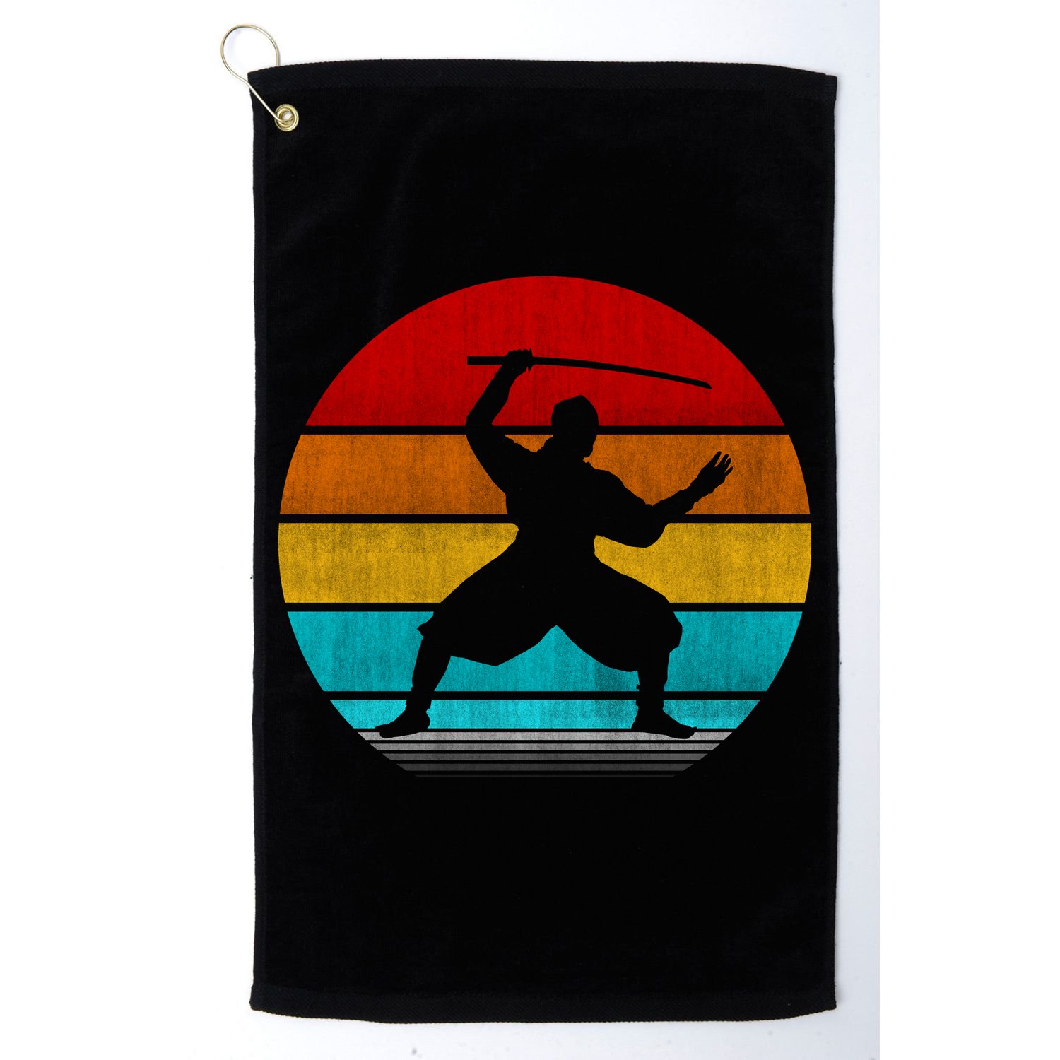 Retro Vintage Ninja Golf Towel
