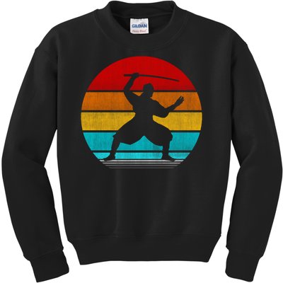 Retro Vintage Ninja Kids Sweatshirt