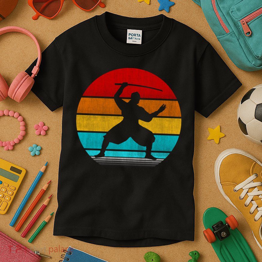 Retro Vintage Ninja Kids T-Shirt