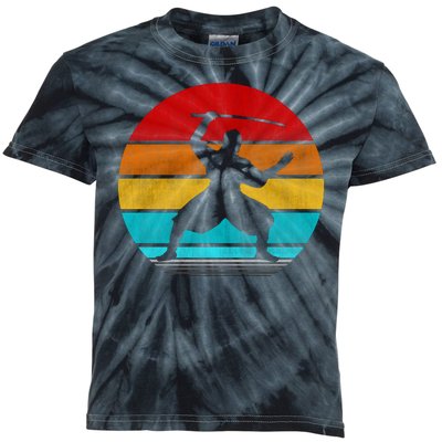 Retro Vintage Ninja Kids Tie-Dye T-Shirt