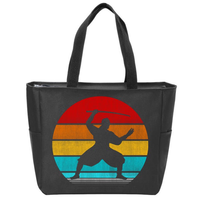 Retro Vintage Ninja Zip Tote Bag