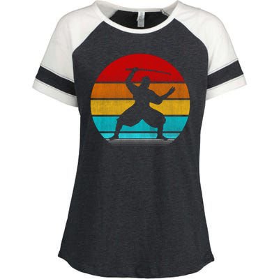 Retro Vintage Ninja Enza Ladies Jersey Colorblock Tee