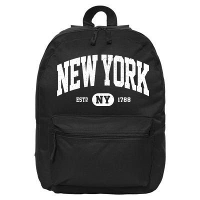 Retro Vintage New York Ny 16 in Basic Backpack