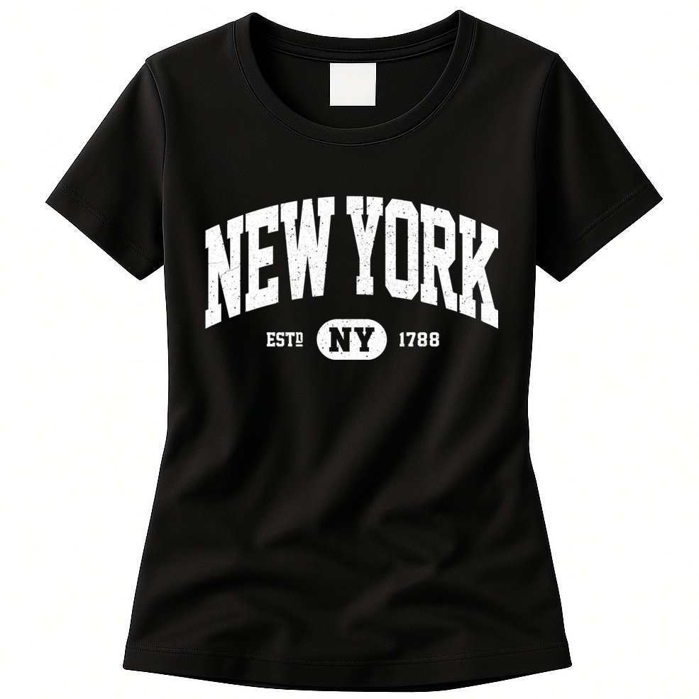 Retro Vintage New York Ny Womens T-Shirt