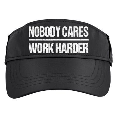Retro Vintage Nobody Cares Work Harder Adult Drive Performance Visor