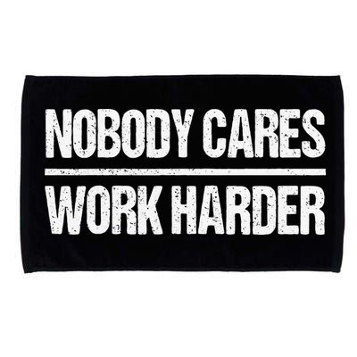 Retro Vintage Nobody Cares Work Harder Microfiber Hand Towel