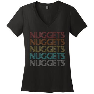 Retro Vintage Nuggets Women's V-Neck T-Shirt