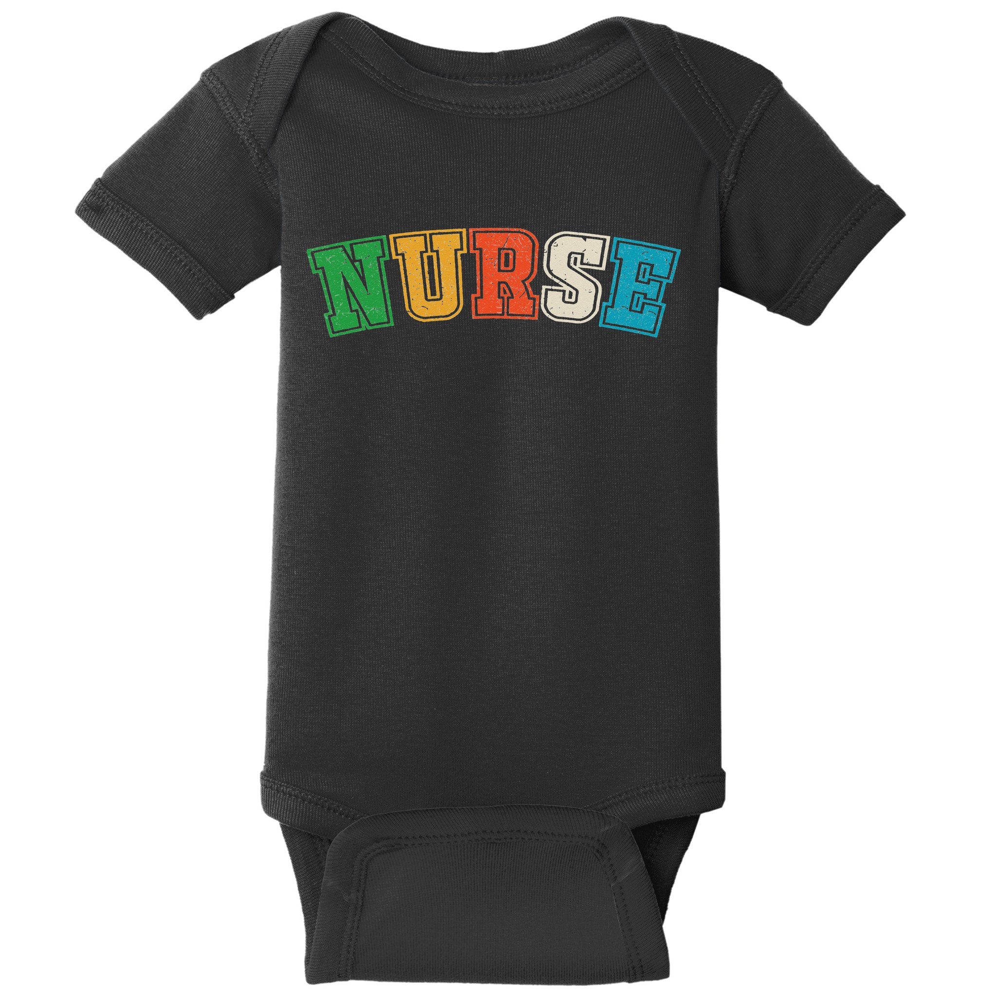 retro vintage Nurse, registred Nurse, LPN and nurse school Baby Bodysuit