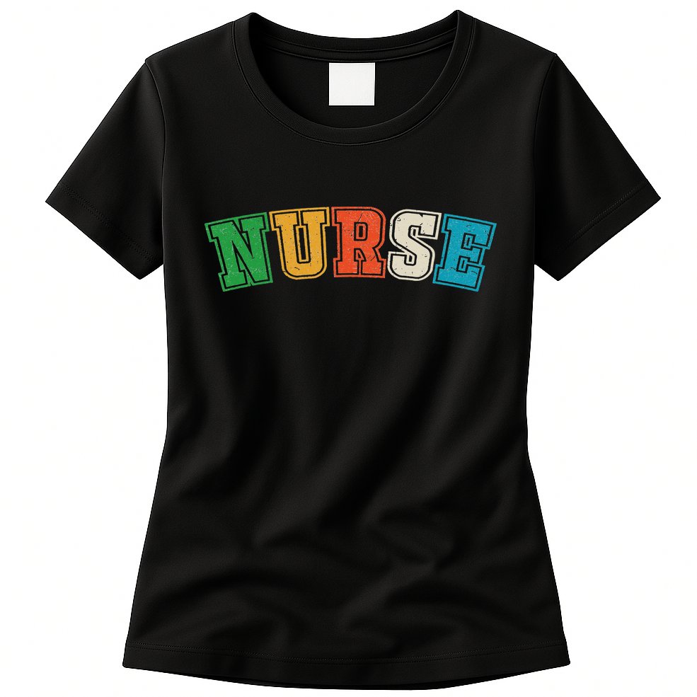 retro vintage Nurse, registred Nurse, LPN and nurse school Womens T-Shirt