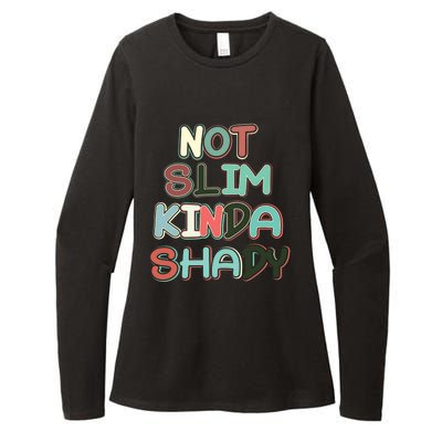 Retro Vintage Not Slim Kinda Shady Funny Workout Funny Gift Womens CVC Long Sleeve Shirt