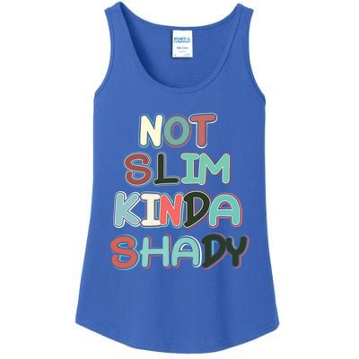 Retro Vintage Not Slim Kinda Shady Funny Workout Funny Gift Ladies Essential Tank