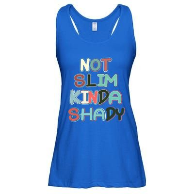 Retro Vintage Not Slim Kinda Shady Funny Workout Funny Gift Ladies Essential Flowy Tank