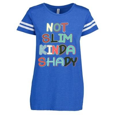 Retro Vintage Not Slim Kinda Shady Funny Workout Funny Gift Enza Ladies Jersey Football T-Shirt