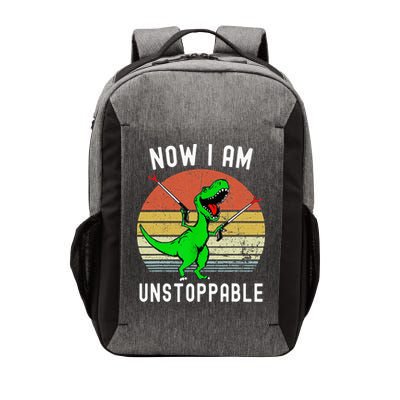 Retro Vintage Now I Am Unstoppable Trex Funny TRex Vector Backpack
