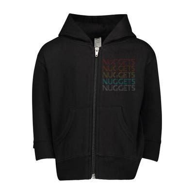 Retro Vintage Nuggets Toddler Zip Fleece Hoodie