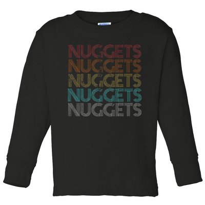 Retro Vintage Nuggets Toddler Long Sleeve Shirt