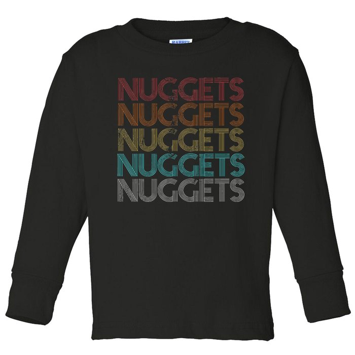 Retro Vintage Nuggets Toddler Long Sleeve Shirt