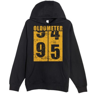 Retro Vintage Oldometer 95 Years Old Premium Pullover Hoodie