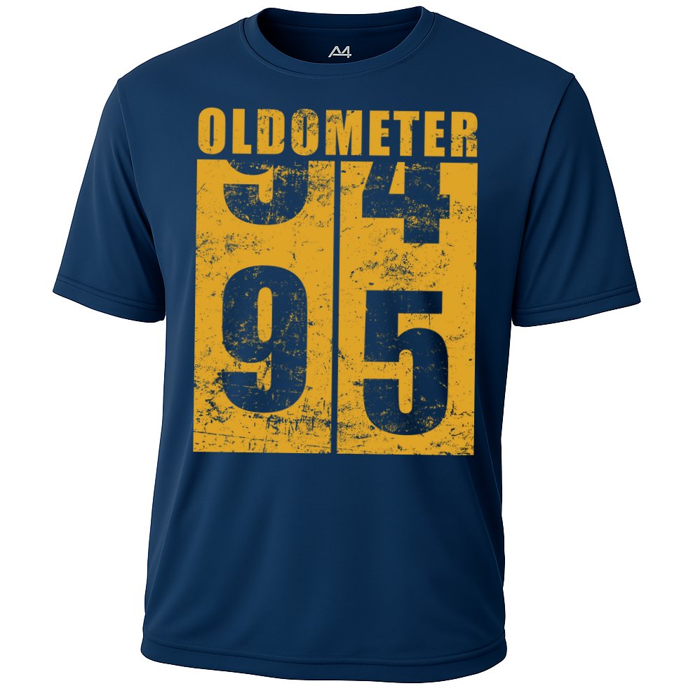 Retro Vintage Oldometer 95 Years Old Cooling Performance Crew T-Shirt