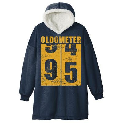 Retro Vintage Oldometer 95 Years Old Hooded Wearable Blanket