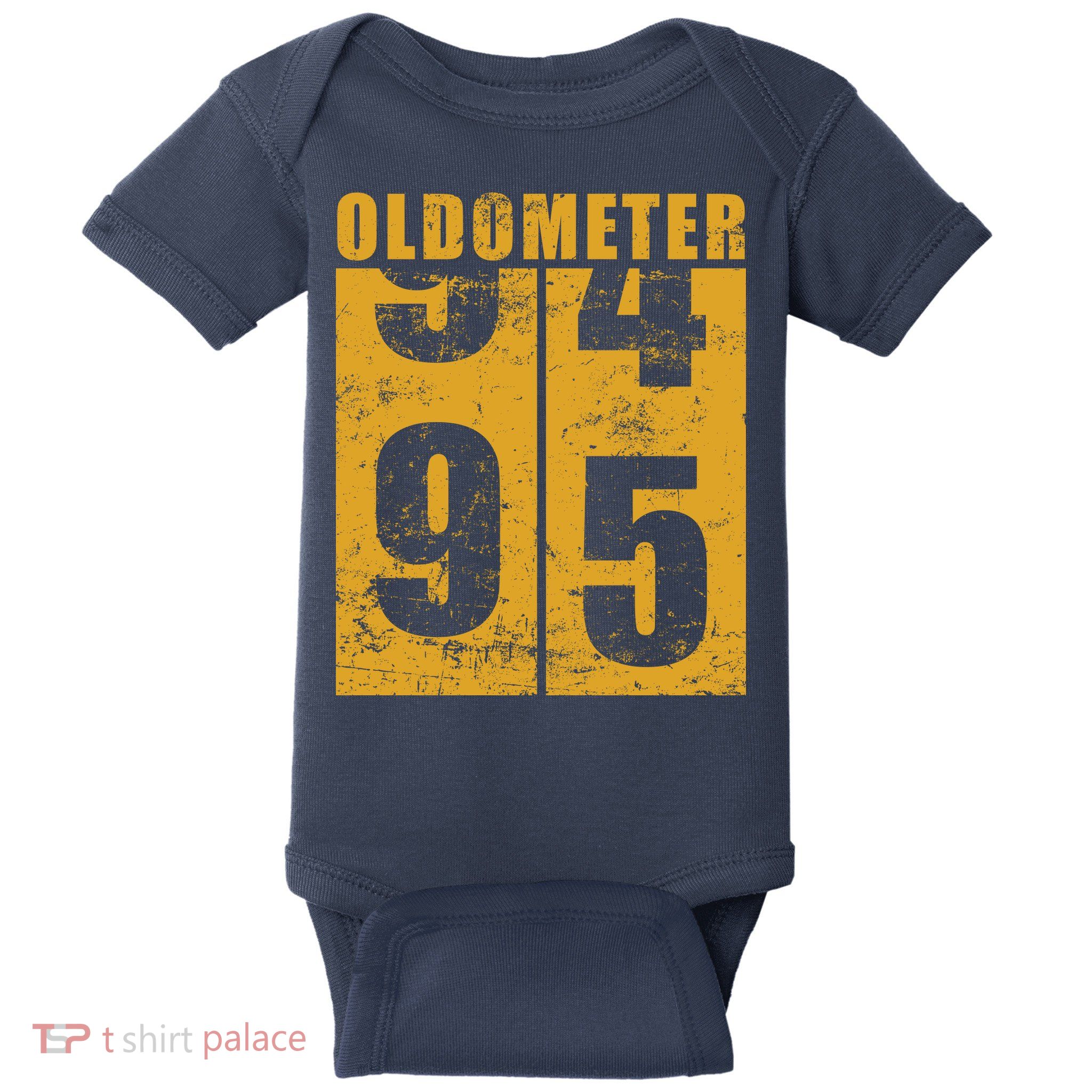 Retro Vintage Oldometer 95 Years Old Baby Bodysuit
