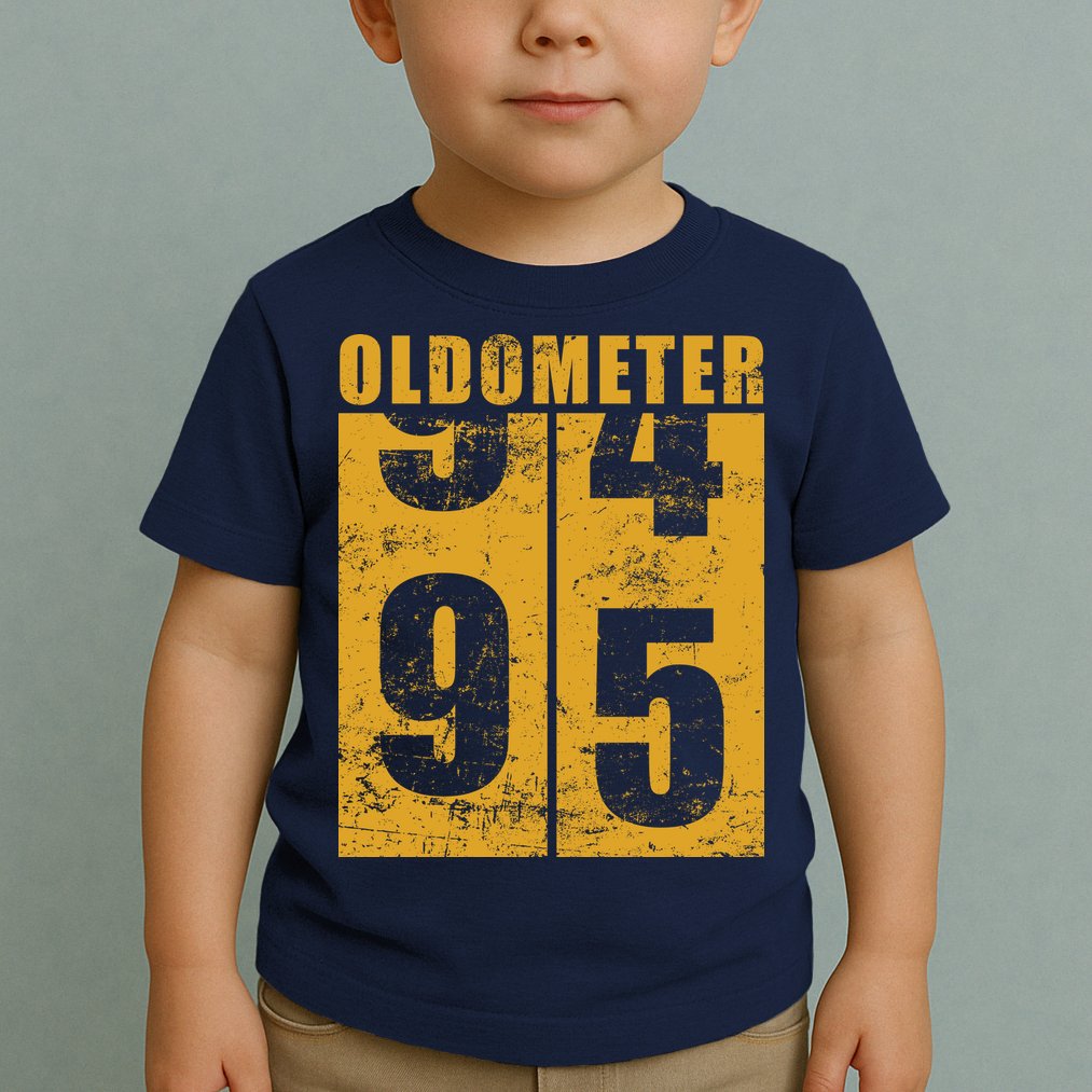 Retro Vintage Oldometer 95 Years Old Toddler T-Shirt