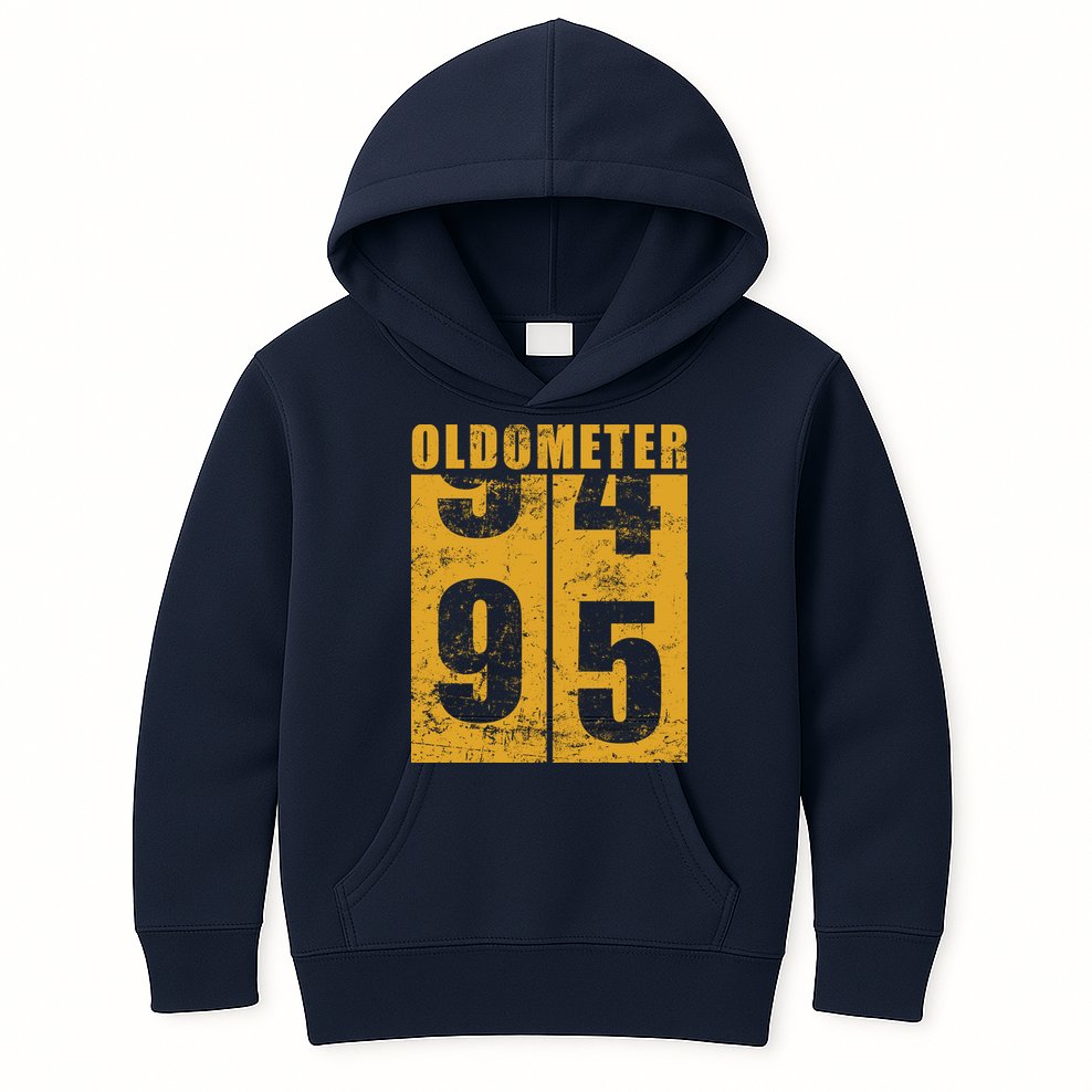 Retro Vintage Oldometer 95 Years Old Kids Hoodie