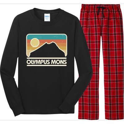 Retro Vintage Olympus Mons Mars Volcano Long Sleeve Pajama Set