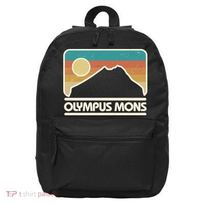 Retro Vintage Olympus Mons Mars Volcano 16 in Basic Backpack