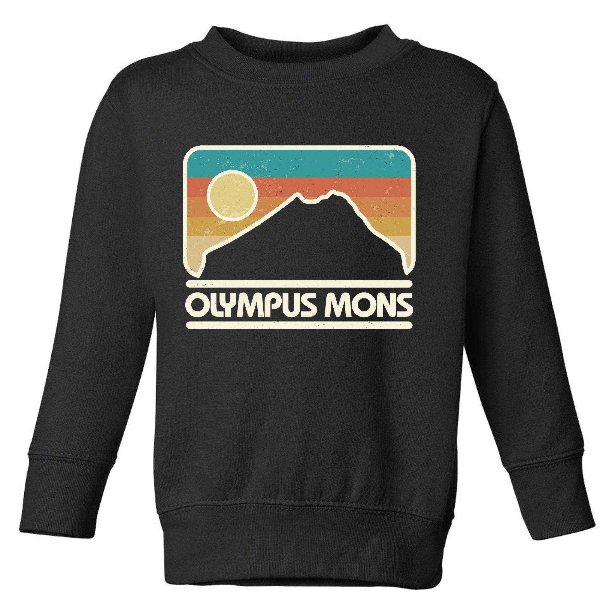 Retro Vintage Olympus Mons Mars Volcano Toddler Sweatshirt