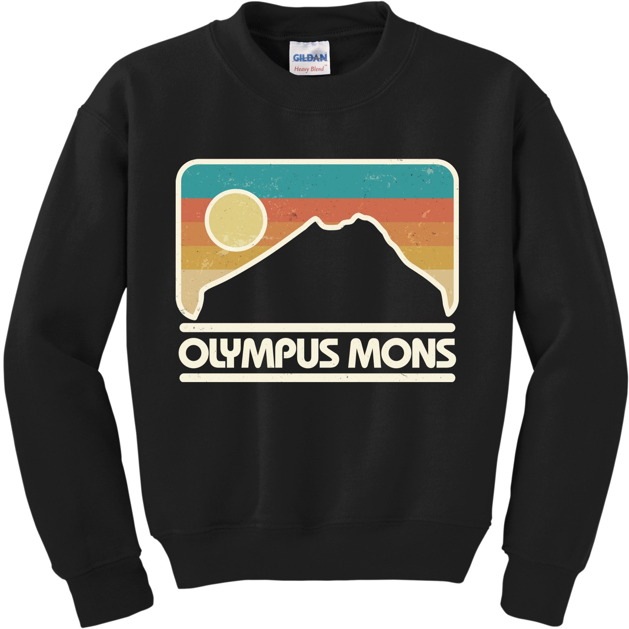 Retro Vintage Olympus Mons Mars Volcano Kids Sweatshirt