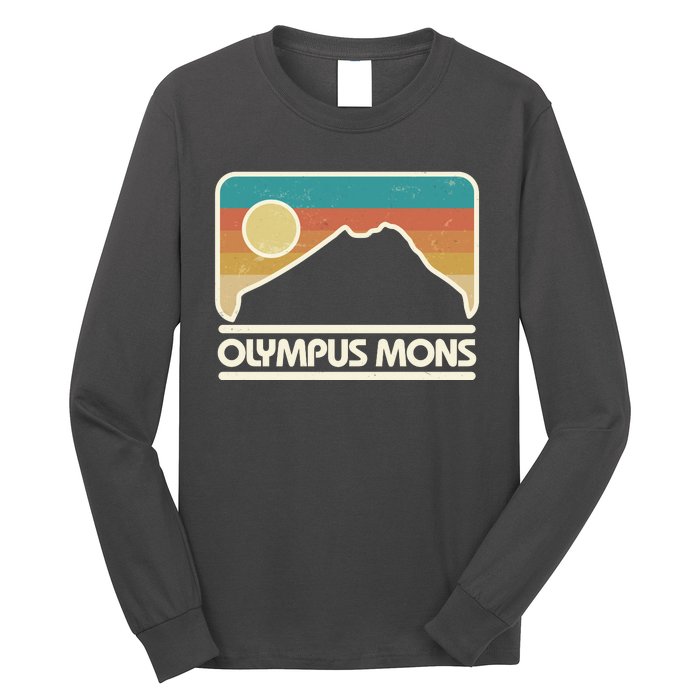 Retro Vintage Olympus Mons Mars Volcano Long Sleeve Shirt