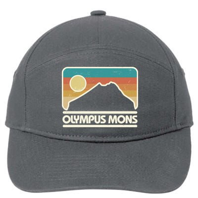Retro Vintage Olympus Mons Mars Volcano 7-Panel Snapback Hat