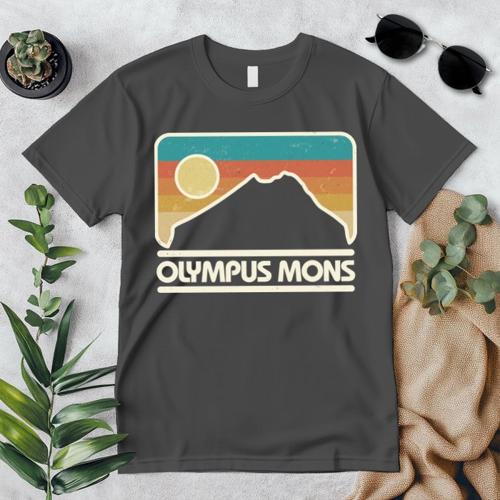Retro Vintage Olympus Mons Mars Volcano Premium T-Shirt