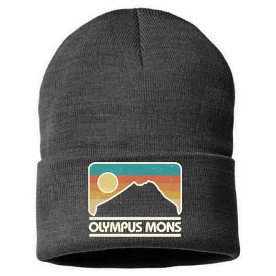 Retro Vintage Olympus Mons Mars Volcano Sustainable Knit Beanie