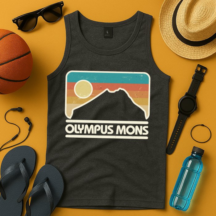 Retro Vintage Olympus Mons Mars Volcano Tank Top