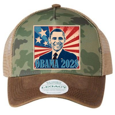 Retro Vintage Obama 2028 Legacy Tie Dye Trucker Hat
